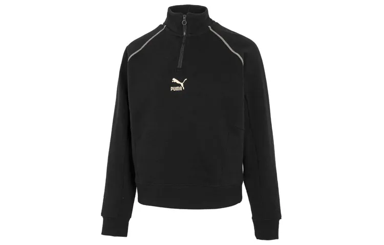 PUMA Das Cc Sweatshirts Women's Black Stand Collar Moderate Straight Fit