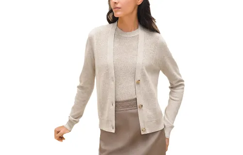 HERMES SS24 Cashmere Sweater Women's Natural Beige
