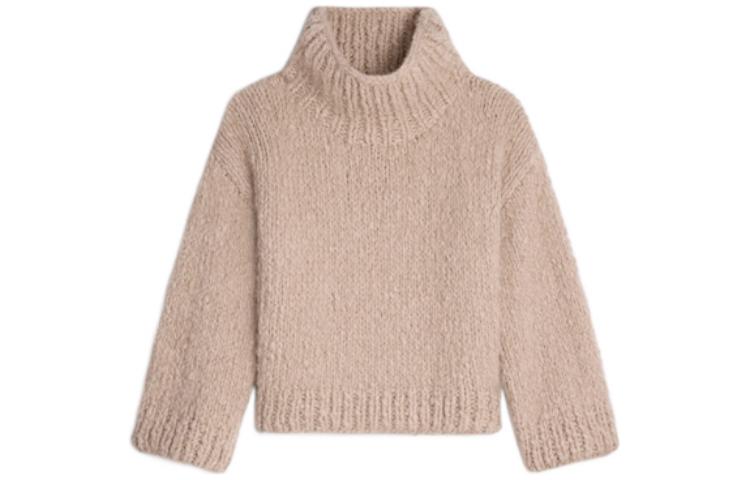 CELINE Cashmere Sweaters Women's Pink Turtleneck Moderate
