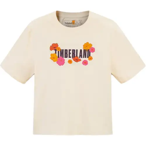 Timberland Drop Shoulder Sleeve T Shirt Women's Light Brown