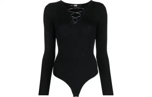 【Best of: PromotionsPrevious Season】lace-neckline long-sleeve body