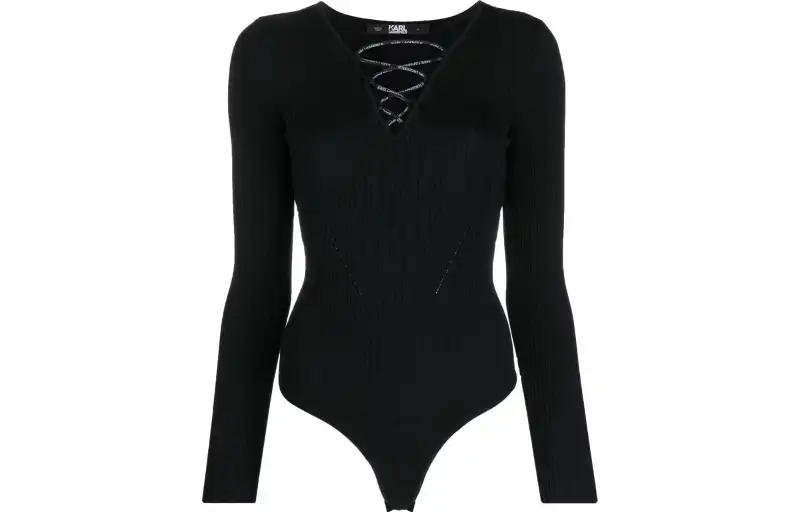 【Best of: PromotionsPrevious Season】lace-neckline long-sleeve body