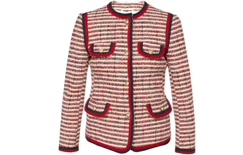 GUCCI Jackets Women's Red Crew Neck Moderate Other
