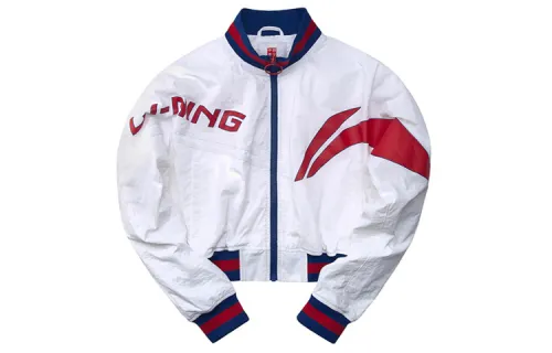 Li Ning Jackets Women's White Stand Collar Moderate Other