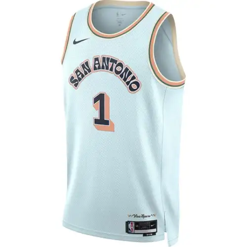 Nike Dri-Fit NBA San Antonio Spurs Victor Wenban Yama City Edition Quick-drying Pullover Comfortable Basketball Vest Men's Sapphire Blue