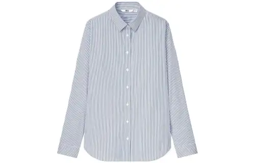 UNIQLO Shirts Women's Lake Blue Lapel Moderate Other
