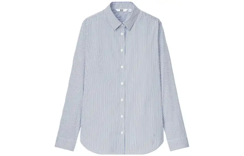 UNIQLO Shirts Women's Lake Blue Lapel Moderate Other