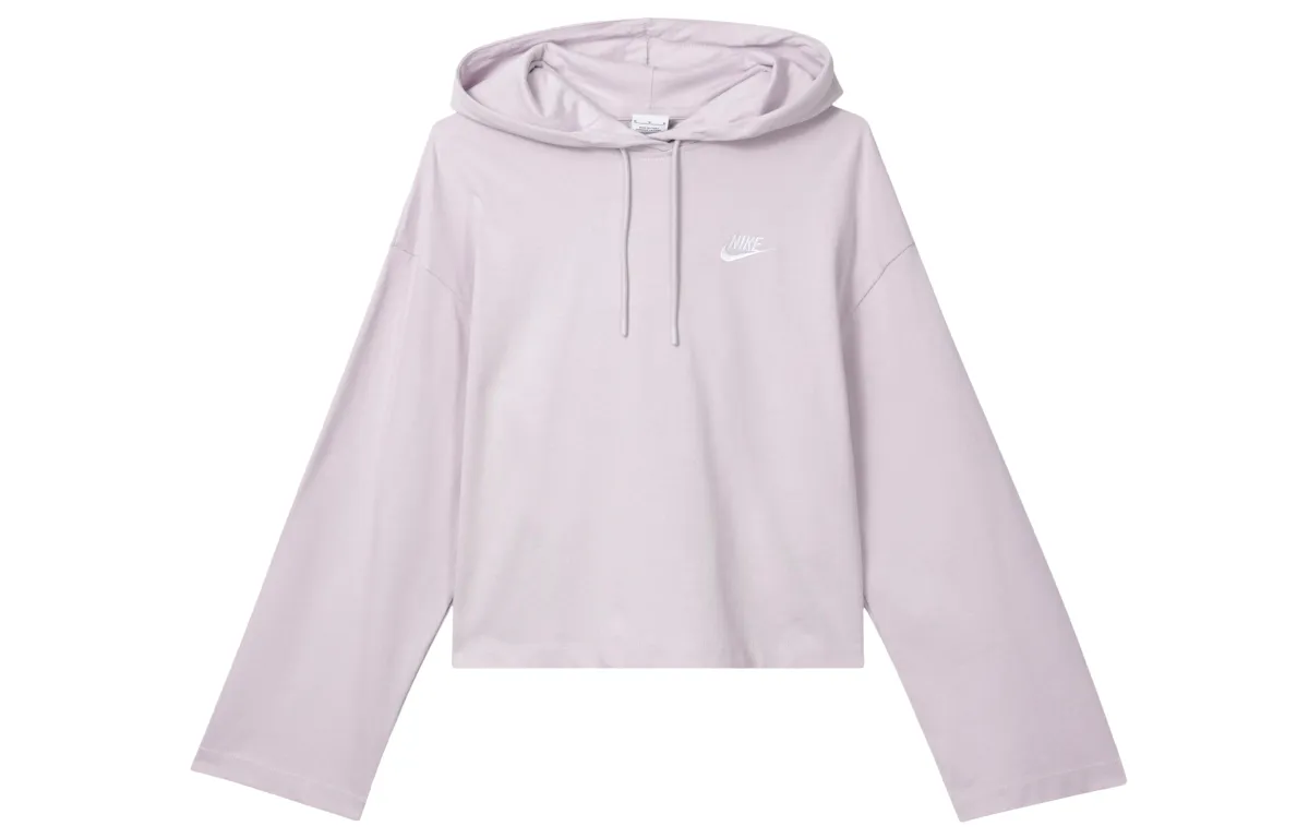 Nike Sweatshirts Women's Venice Light Purple Hooded Moderate Regular