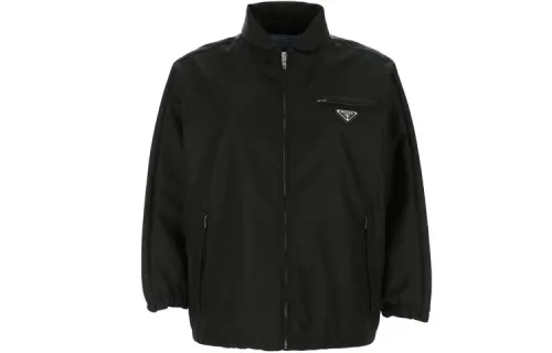 PRADA Jackets Women's Black Lapel Moderate Other