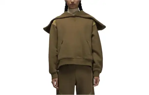 Jordan Sweatshirts Women's Light Olive Lapel Moderate Regular