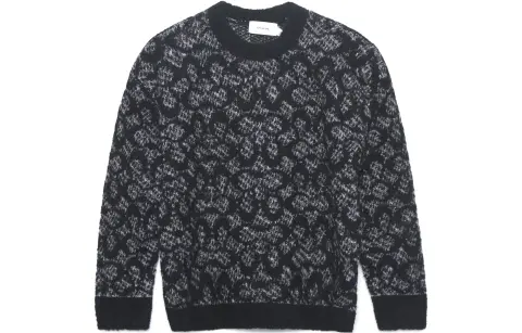 COACH Sweatshirts Women's Black Crew Neck Moderate Straight Fit