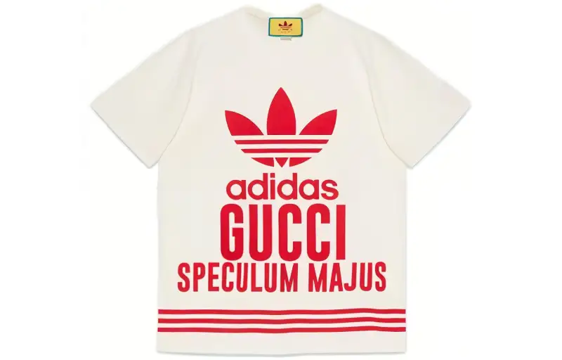 GUCCI Pre Owned 2010s X Adidas Trefoil Crewneck T shirt