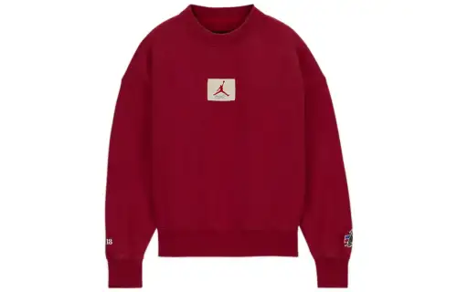 Jordan X Two 18 Sweatshirts Women's Red Crew Neck Moderate Regular