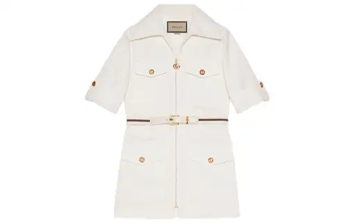 GUCCI Jackets Women's White Lapel Moderate Other