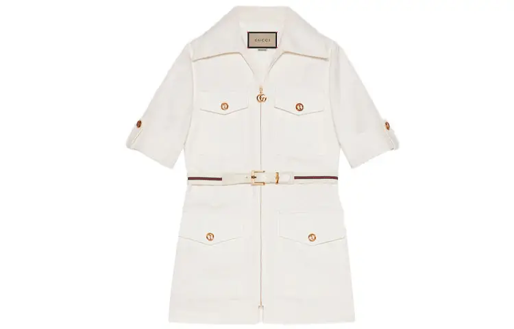 GUCCI Jackets Women's White Lapel Moderate Other