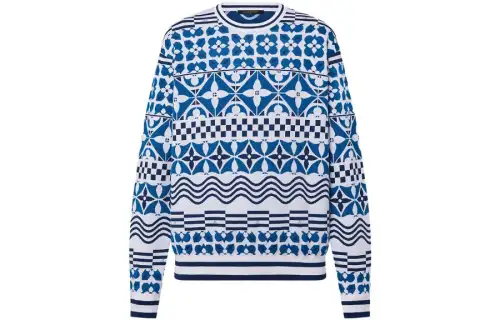 LOUIS VUITTON 1ABQJ2 Monogram Tile Jacquard Pullover