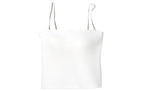 UNIQLO Camisoles Women's White Square Collar Moderate Straight Fit