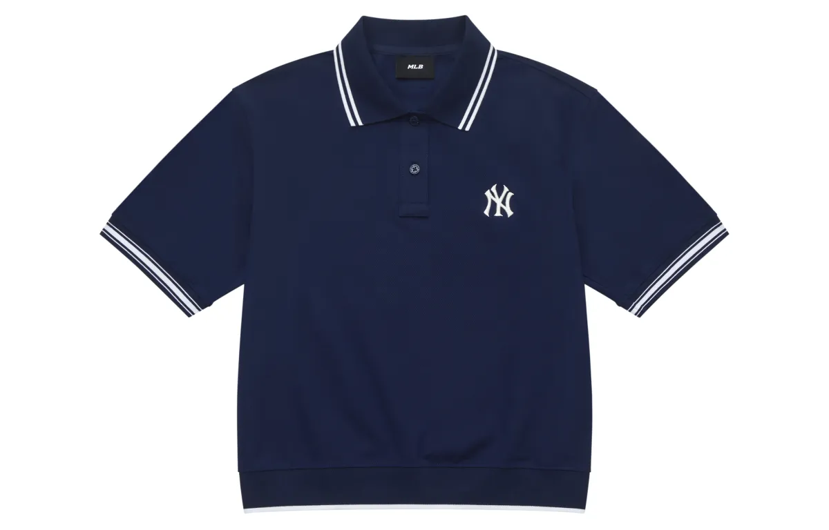MLB New York Yankees MLB Basic Logo SS24 Polo Shirt Women's Navy Blue