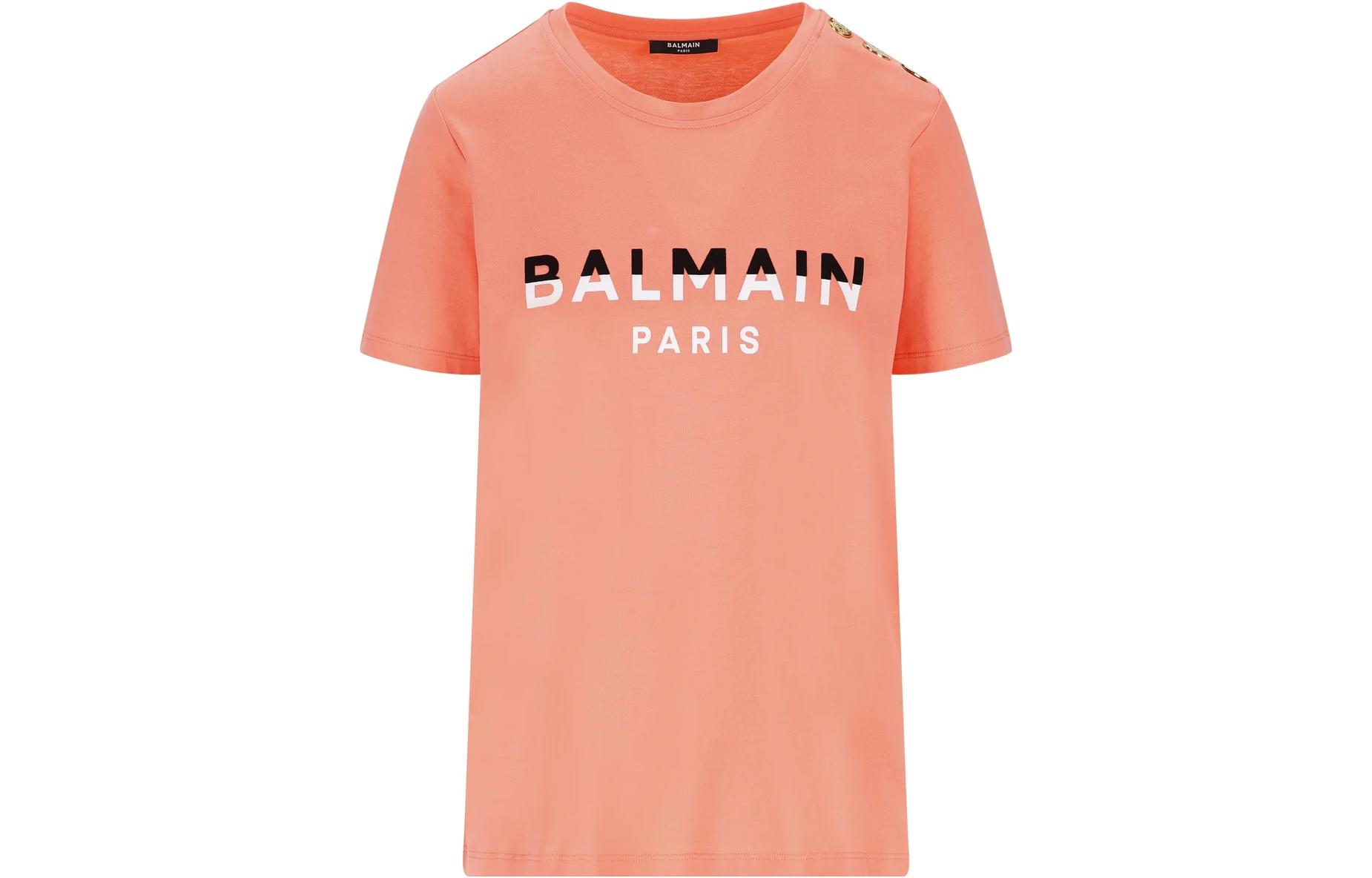 Женская футболка BALMAIN (оранжевая)