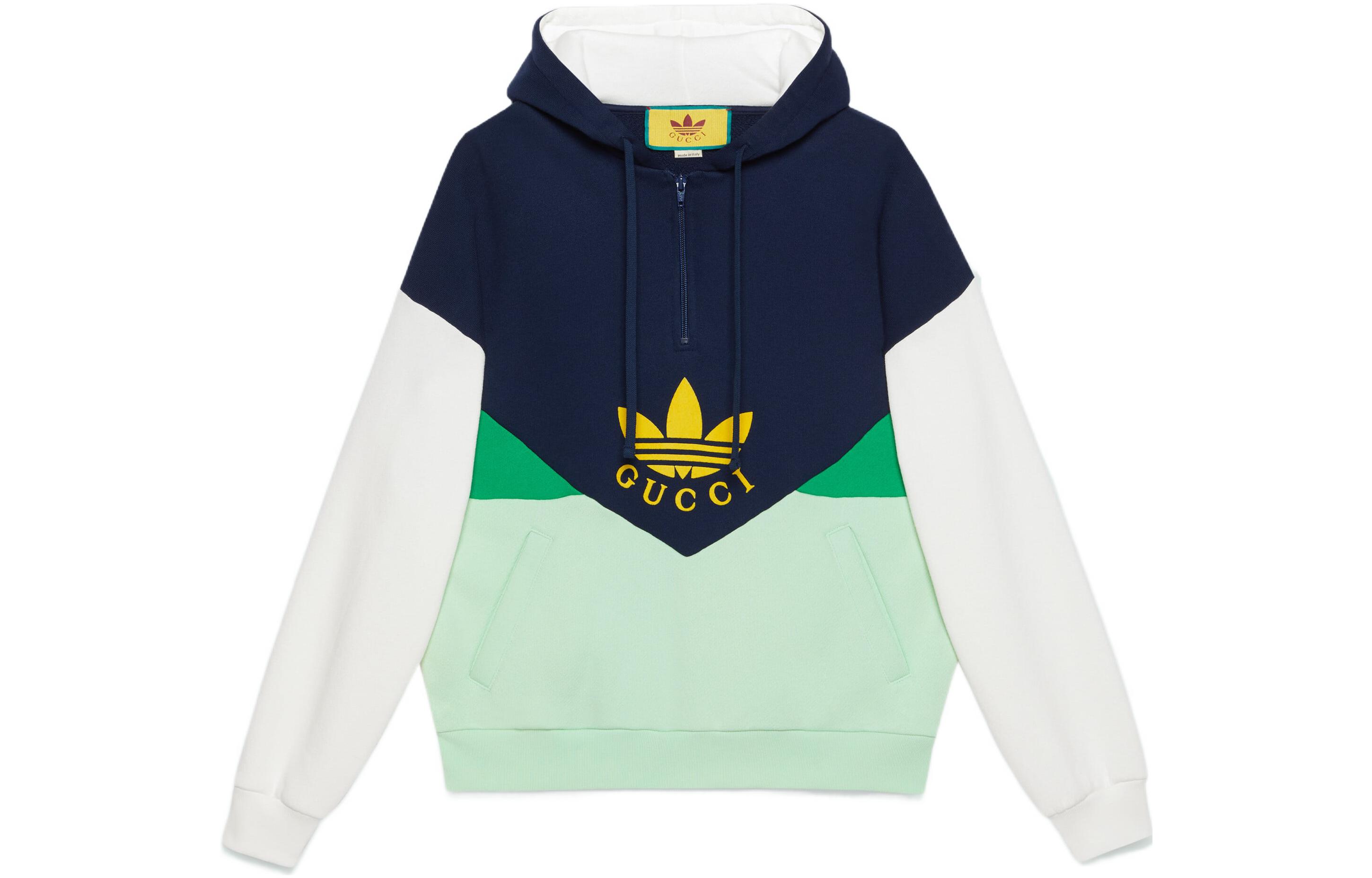 Женское худи Gucci x adidas originals (зеленое)