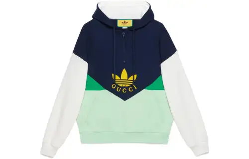 GUCCI X Adidas Hooded Sweatshirt Blue