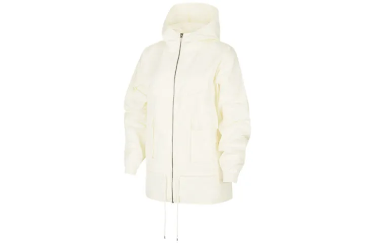 Nike Jackets Women's Ecru Hooded (Non-detachable) Moderate
