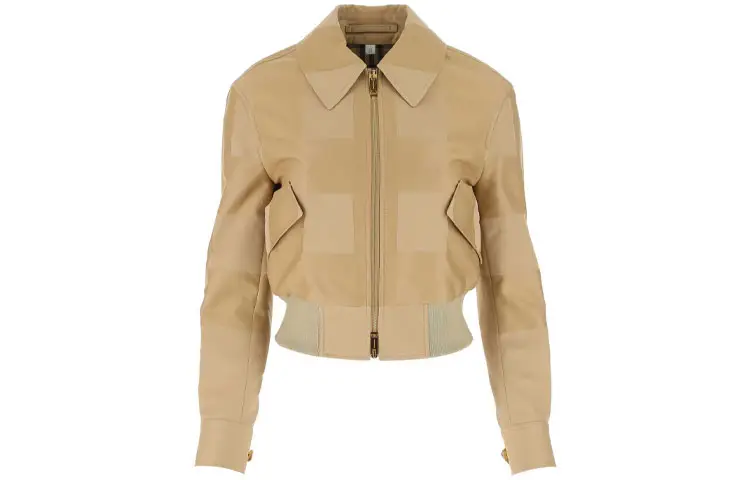 Burberry Jackets Women's Khaki Lapel Moderate Other
