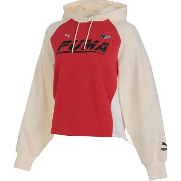 PUMA Sweatshirts Women's Red Hooded Moderate Straight Fit