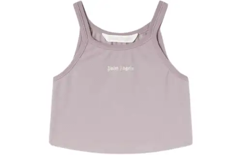 Palm Angels logo-print cropped tank top