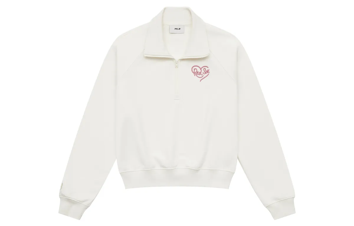 MLB Boston Red Sox Heart 24FW Sweatshirt Women's Cream