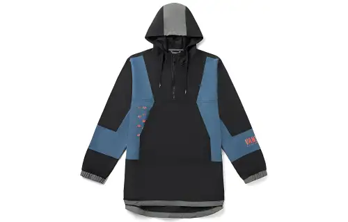 Vans Colored long hoody with zipper, black jacket, mid-length