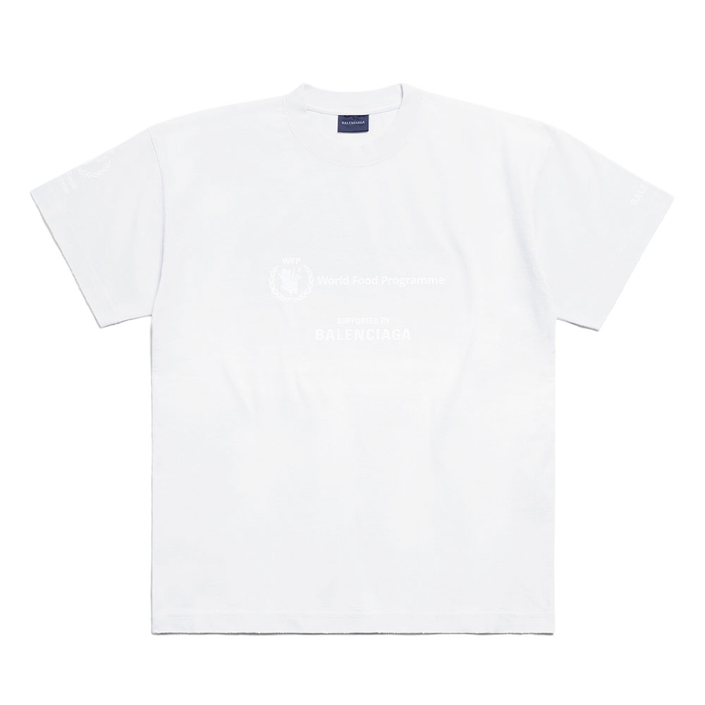 Женская футболка Balenciaga x WFP FW22 (белая)