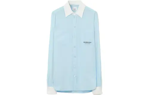 Burberry Shirts Women's Blue Pointed Collar Moderate Other