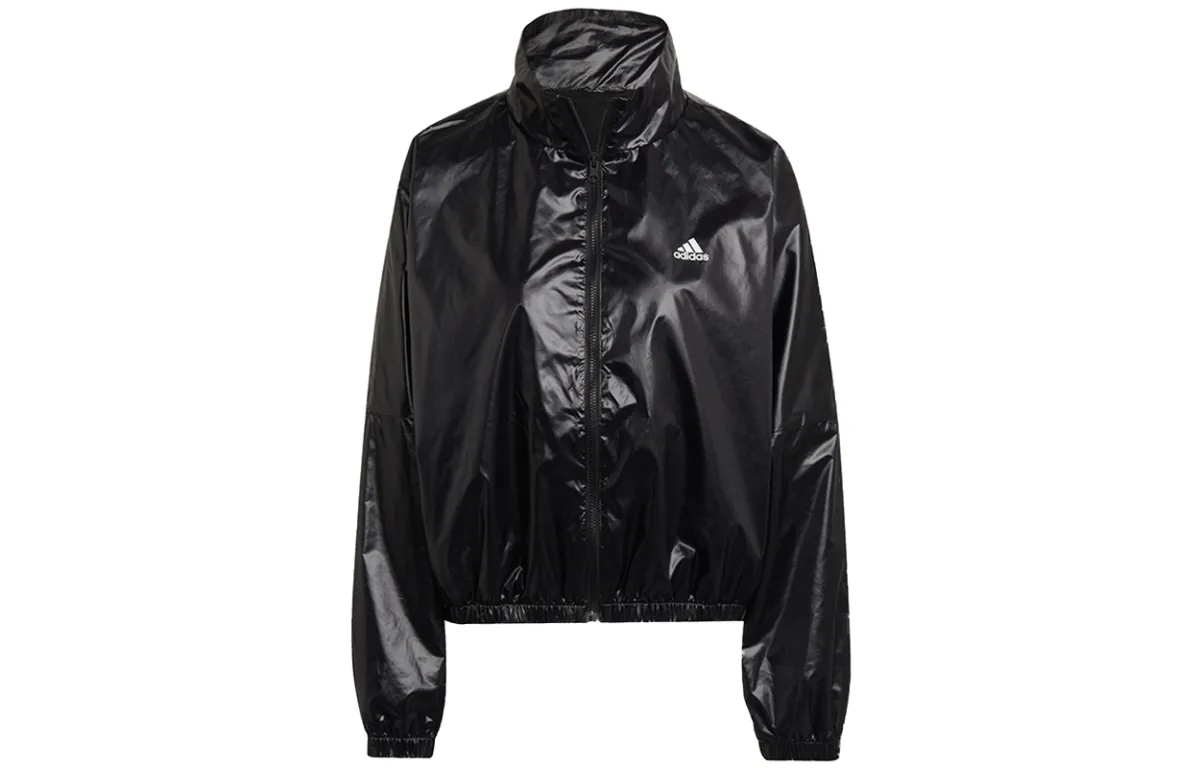 Adidas Jackets Women's Black Stand Collar Moderate Other