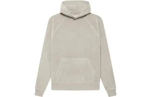 Fear Of God Essentials Women's Velour Hoodie Smoke