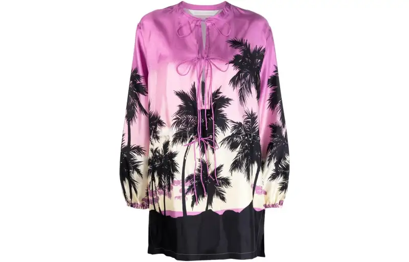 Palm Angels graphic-print long-sleeve top