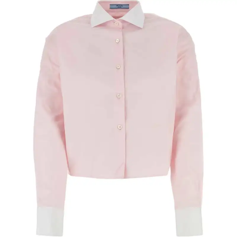 PRADA Logo embroidered Cotton Shirt