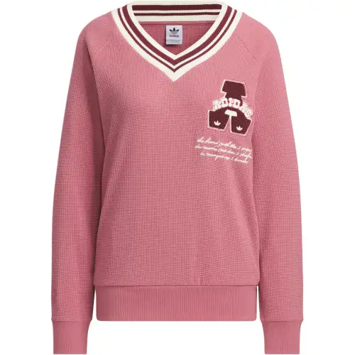 Adidas Originals FW24 V NECK SWEATSHIRT Women's Dark Pink