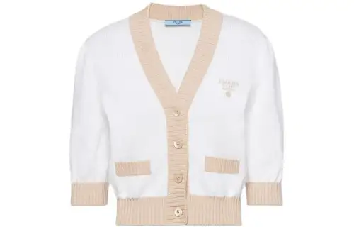 Prada 2010s ribbed cotton cardigan