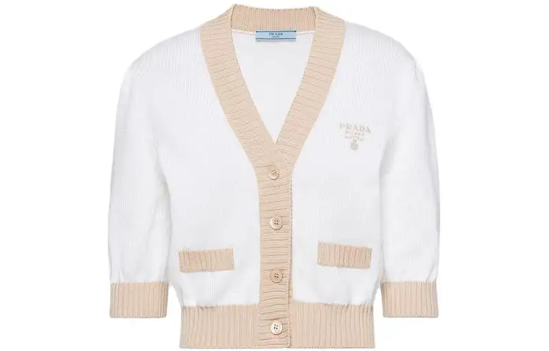 Prada 2010s ribbed cotton cardigan