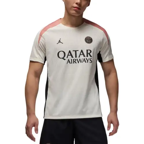 Jordan Sport Dri FITParis Saint Germain Soccer Jersey Men's Ivory/Black/Rusty Pink/Black