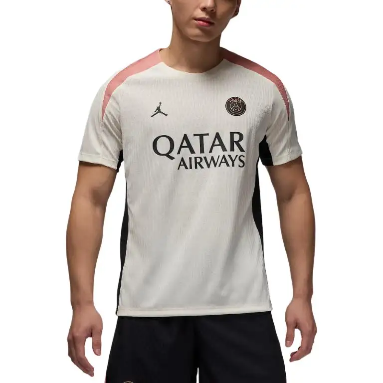 Jordan Sport Dri FITParis Saint Germain Soccer Jersey Men's Ivory/Black/Rusty Pink/Black