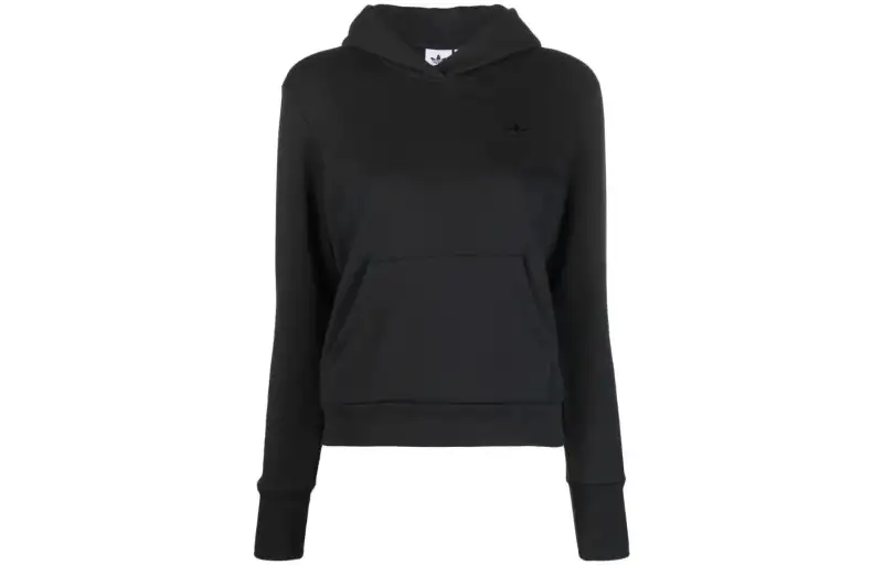 Adidas Logo-embroidered Cotton Hoodie