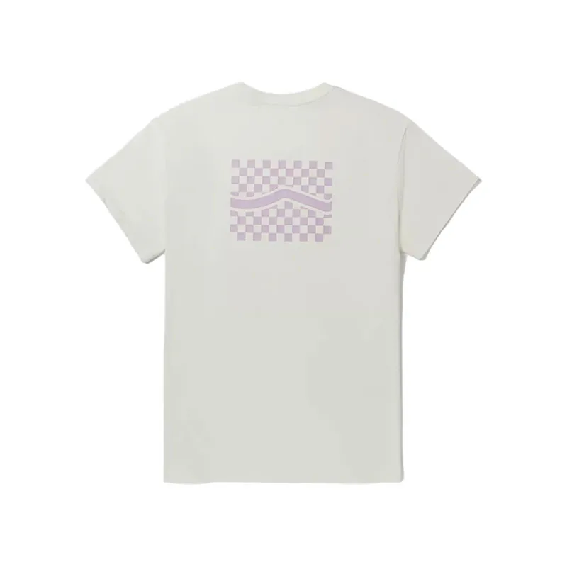 Vans T-Shirts Women's Ecru Crew Neck Moderate Straight Fit