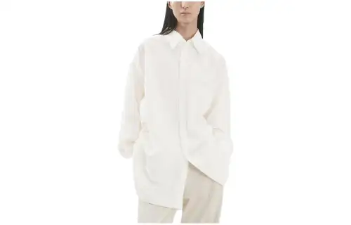 UNIQLO Shirts Women's Ivory Lapel Moderate Shirt