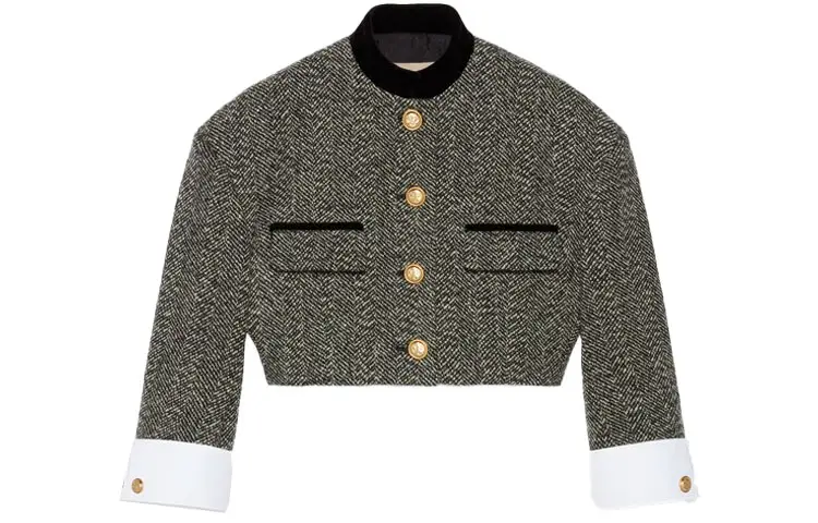 GUCCI Jackets & Coats Women's Black White