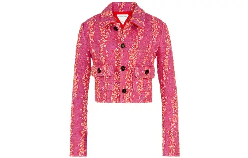 Bottega Veneta Jackets Women's Pink Square Collar Moderate Other
