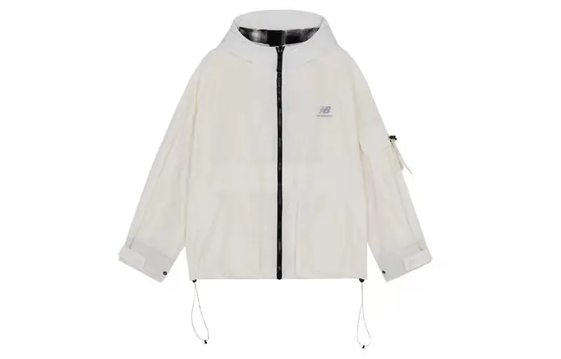 New Balance Jackets Women's Ivory Hooded Moderate Other