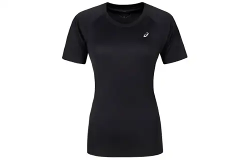 ASICS T Shirts Women's Black Crew Neck Moderate Other