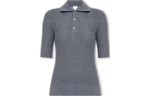 Bottega Veneta SS23 Polo Shirt Women's Gray
